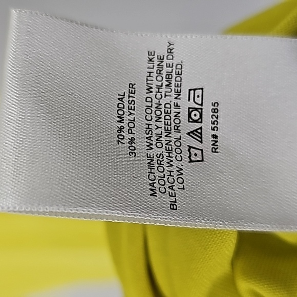 Express Chartreuse Scoop Neck Bodycon Dress Rusched Sides - Picture 14 of 17